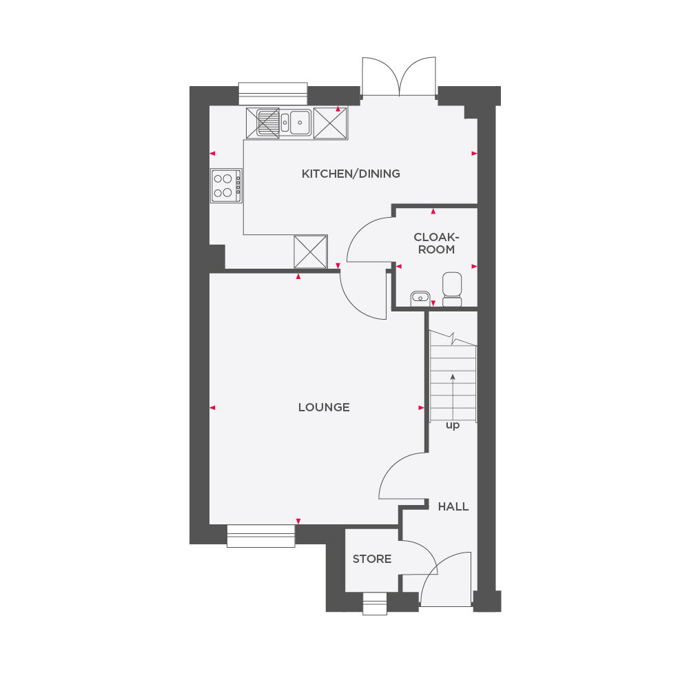 Floorplan of 3 bedroom Semi Detached House for sale, Brookstone Walk, Glossop, SK13