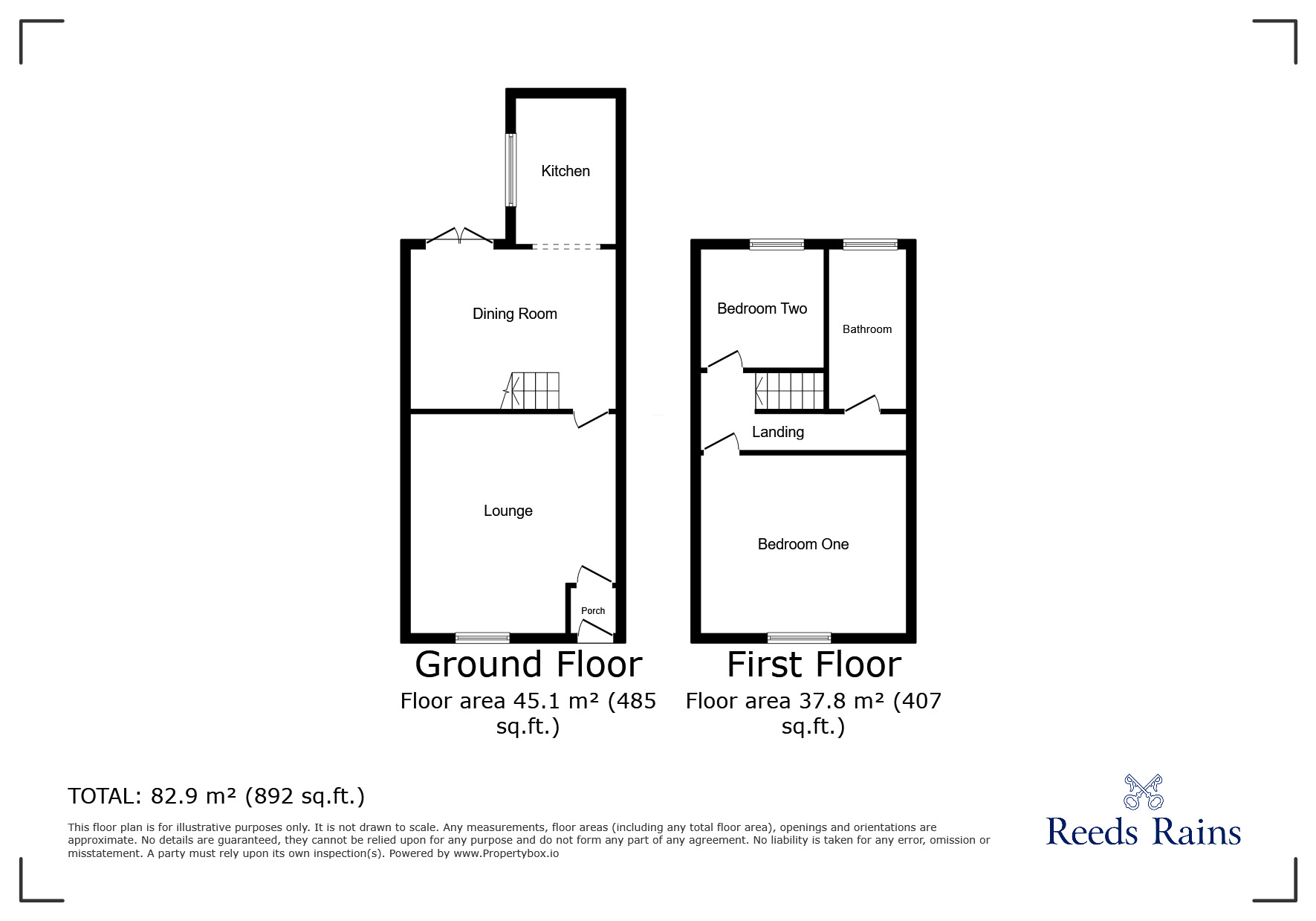 Floorplan of 2 bedroom Mid Terrace House to rent, Edward Street, Glossop, Derbyshire, SK13