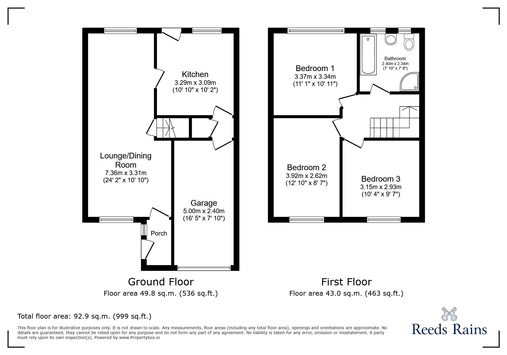Floorplan of 4 bedroom Semi Detached House to rent, Longmoor Road, Glossop, Derbyshire, SK13