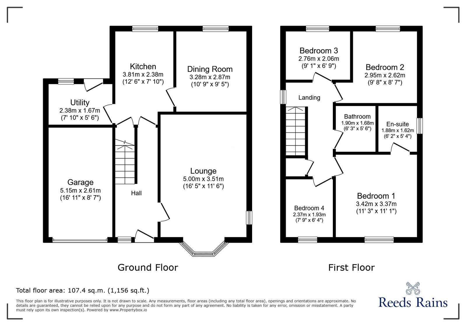 Floorplan of 4 bedroom Detached House for sale, Shirebrook Drive, Glossop, Derbyshire, SK13
