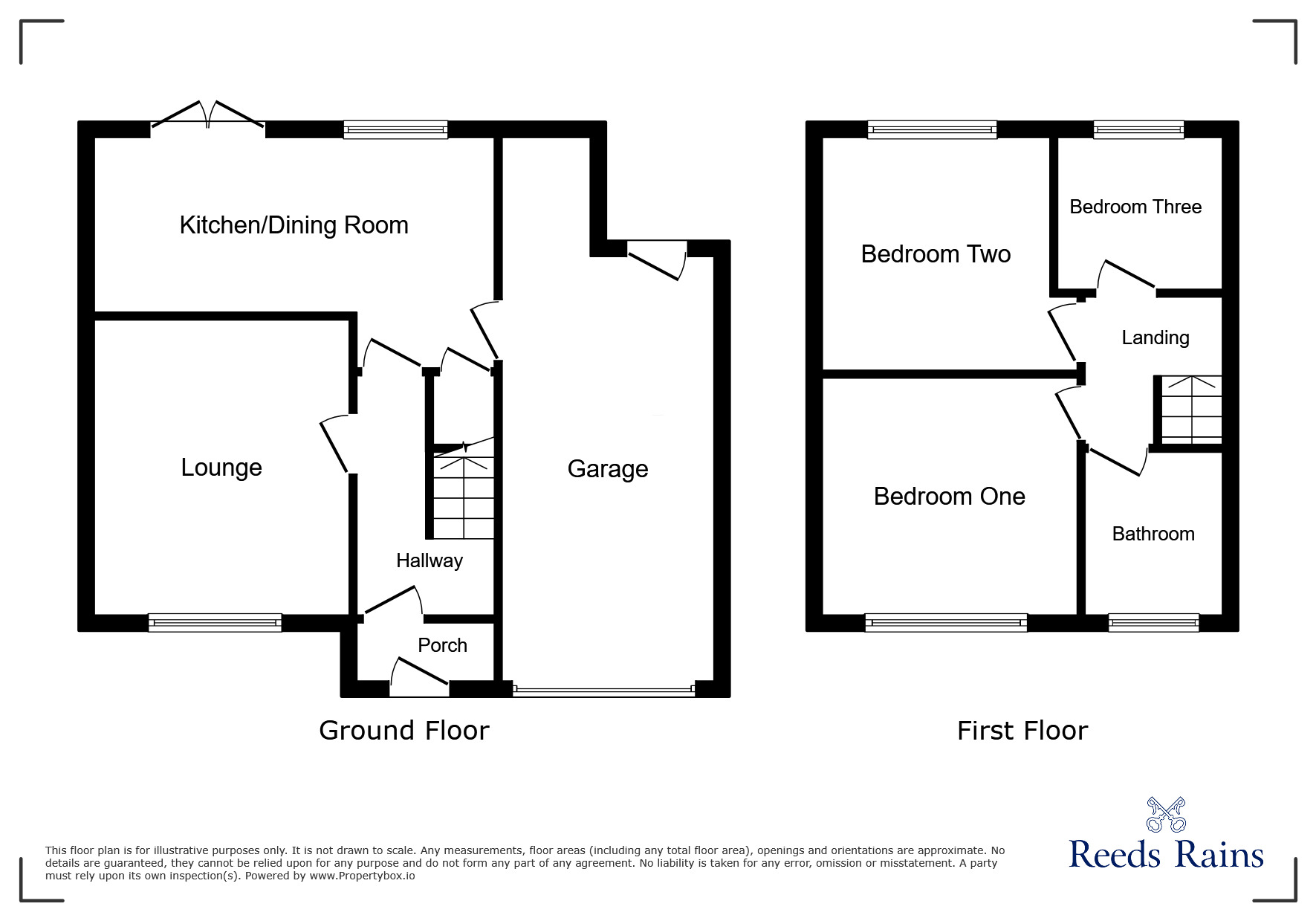 Floorplan of 3 bedroom Link Detached House for sale, Pennine Road, Glossop, Derbyshire, SK13