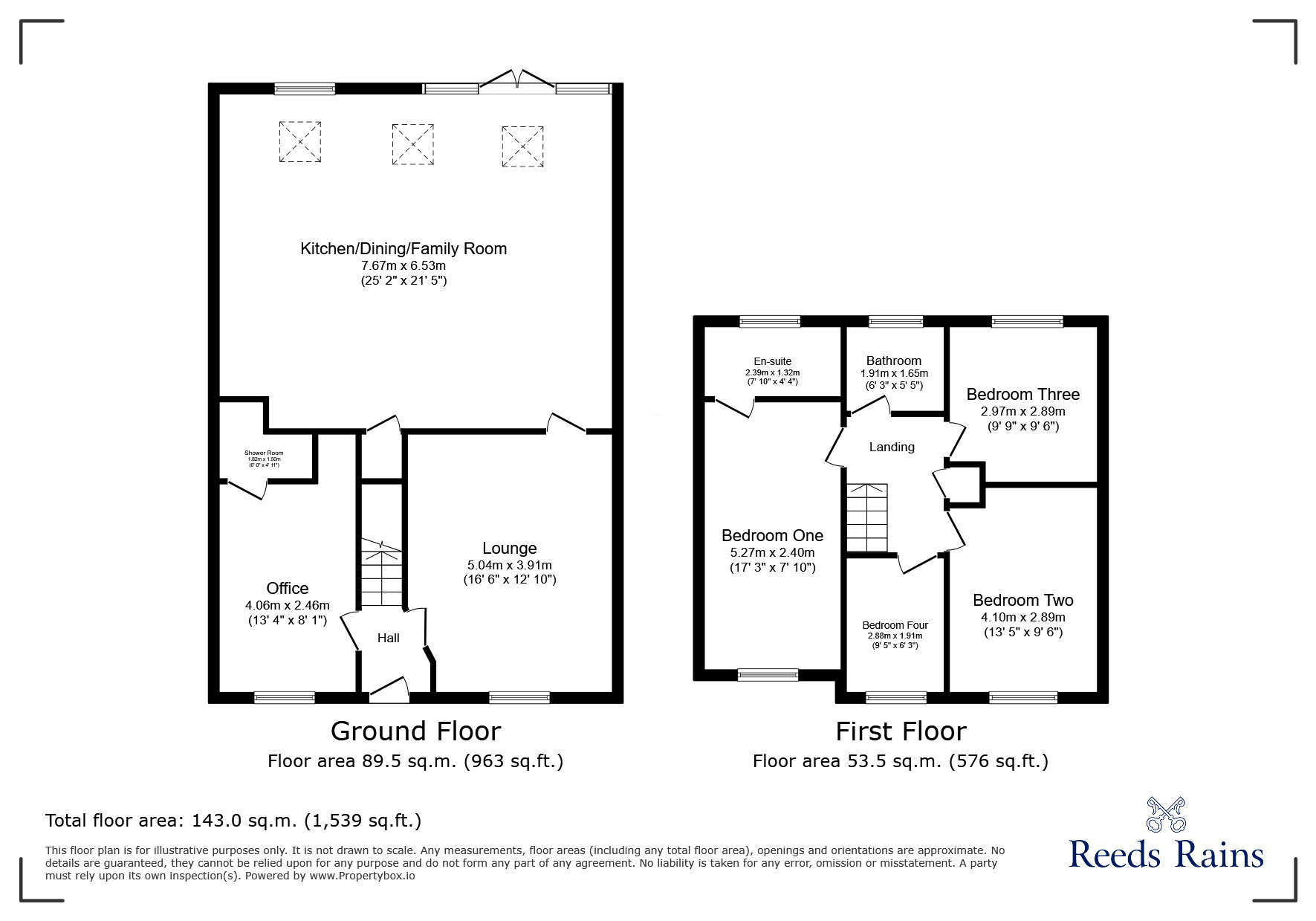 Floorplan of 5 bedroom Detached House for sale, The Croft, Hadfield, Derbyshire, SK13