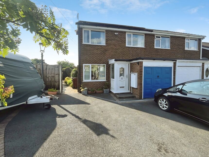 Main image of 3 bedroom Semi Detached House for sale, Kinder Close, Glossop, Derbyshire, SK13