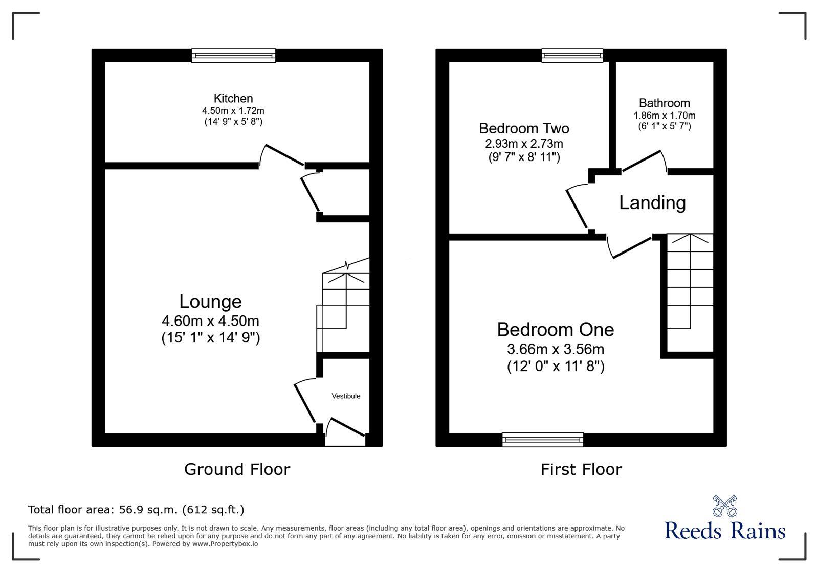 Floorplan of 2 bedroom Mid Terrace House for sale, Summerbottom, Broadbottom, Greater Manchester, SK14