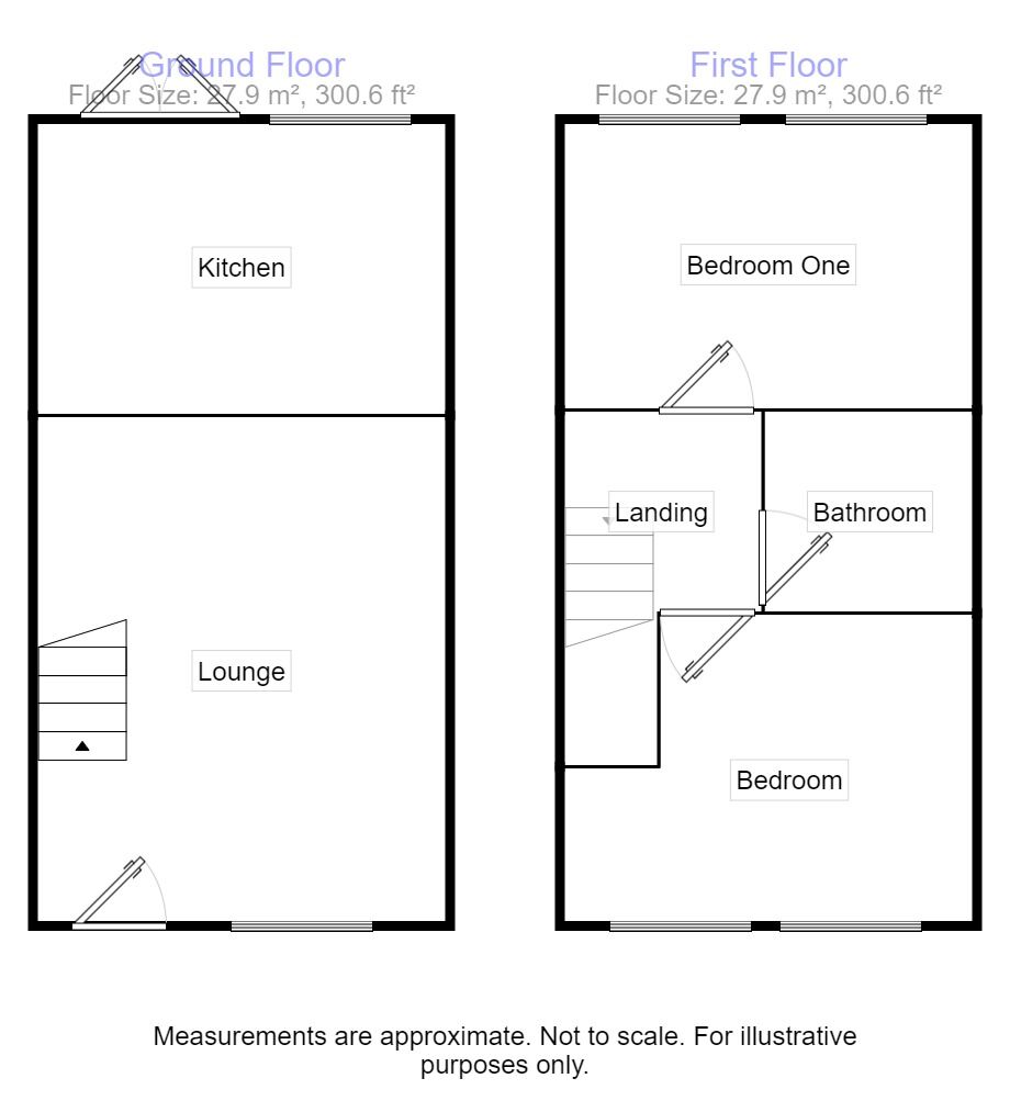 Floorplan of 2 bedroom Mid Terrace House for sale, Brosscroft Village, Hadfield, Derbyshire, SK13