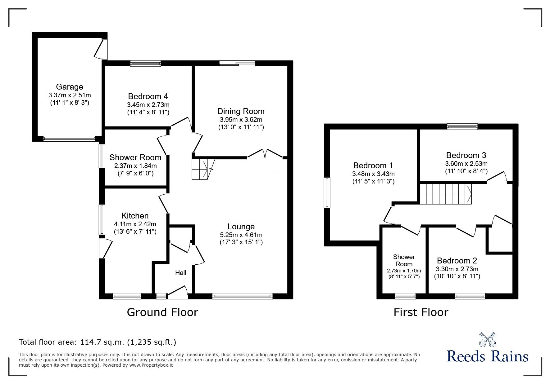 Floorplan of 4 bedroom Semi Detached House for sale, Hall Close, Mottram, Greater Manchester, SK14