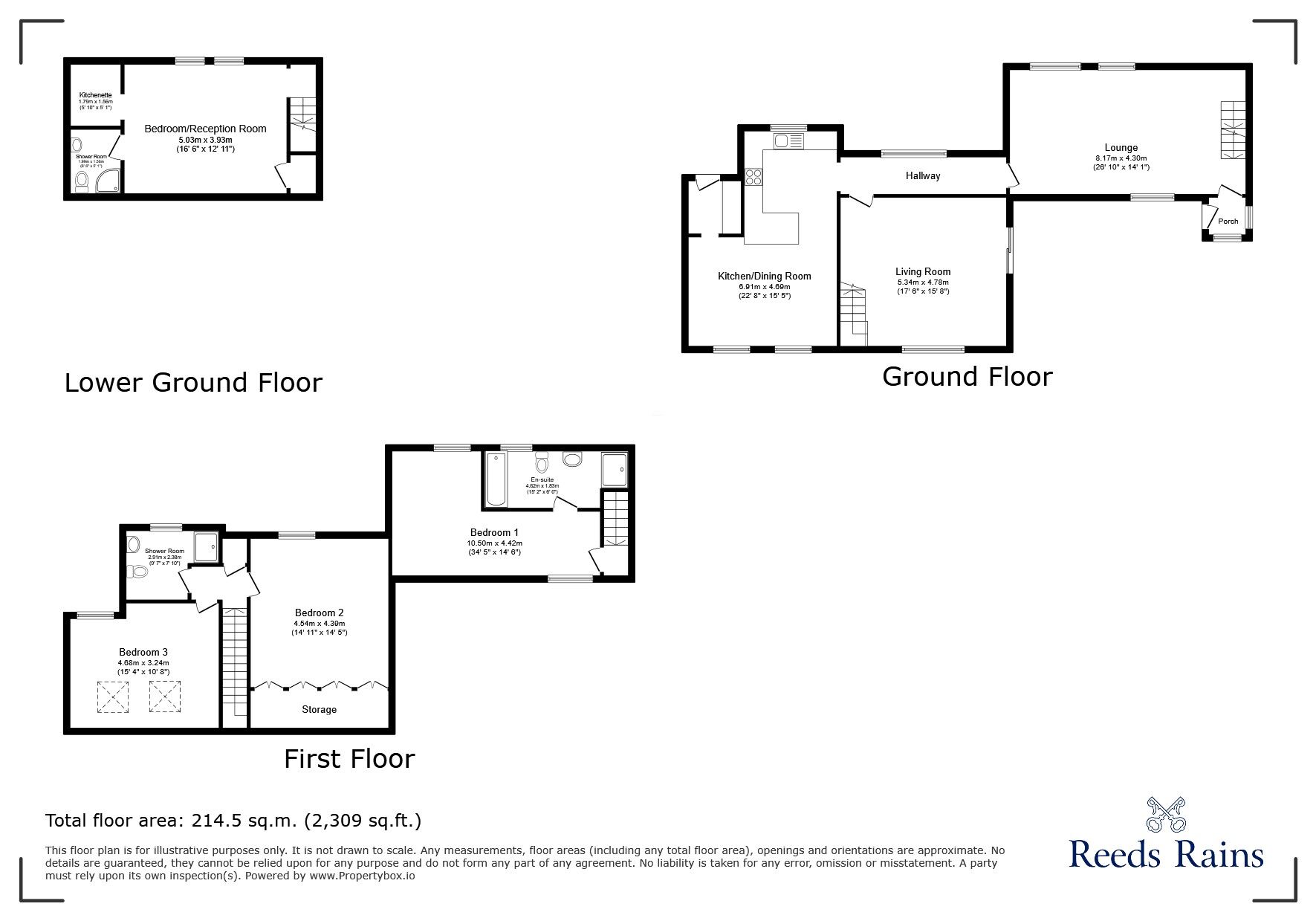 Floorplan of 4 bedroom Detached House for sale, Woodhead Road, Tintwistle, Derbyshire, SK13