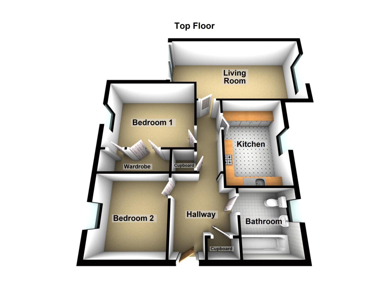 Floorplan of 2 bedroom  Flat to rent, Highbridge, Gosforth, Newcastle Upon Tyne, NE3
