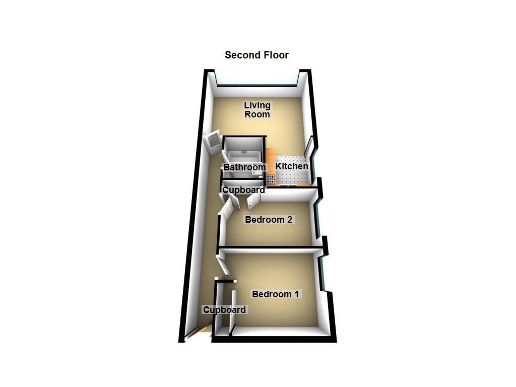 Floorplan of 2 bedroom  Flat to rent, Akeld Court, South Gosforth, Tyne And Wear, NE3