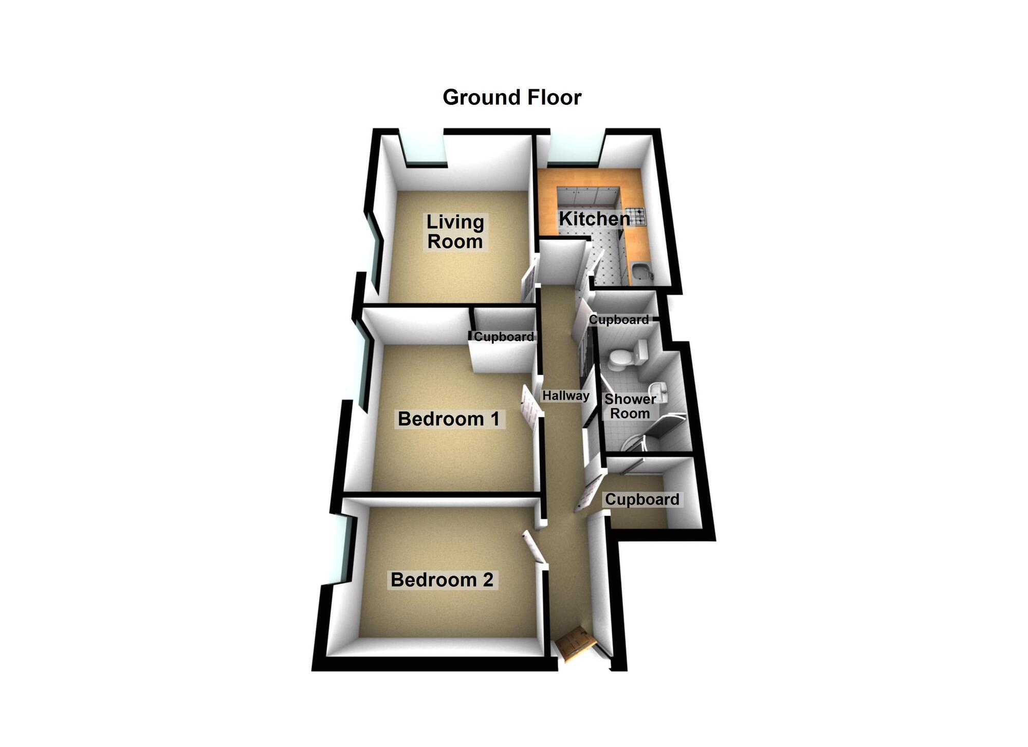 Floorplan of 2 bedroom Flat to rent, Rothley Close, Newcastle upon Tyne, Tyne and Wear, NE3