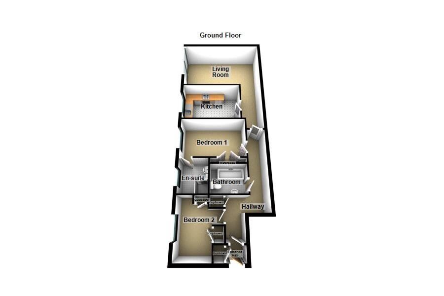 Floorplan of 2 bedroom  Flat for sale, Knightsbridge Court, Gosforth, Tyne and Wear, NE3