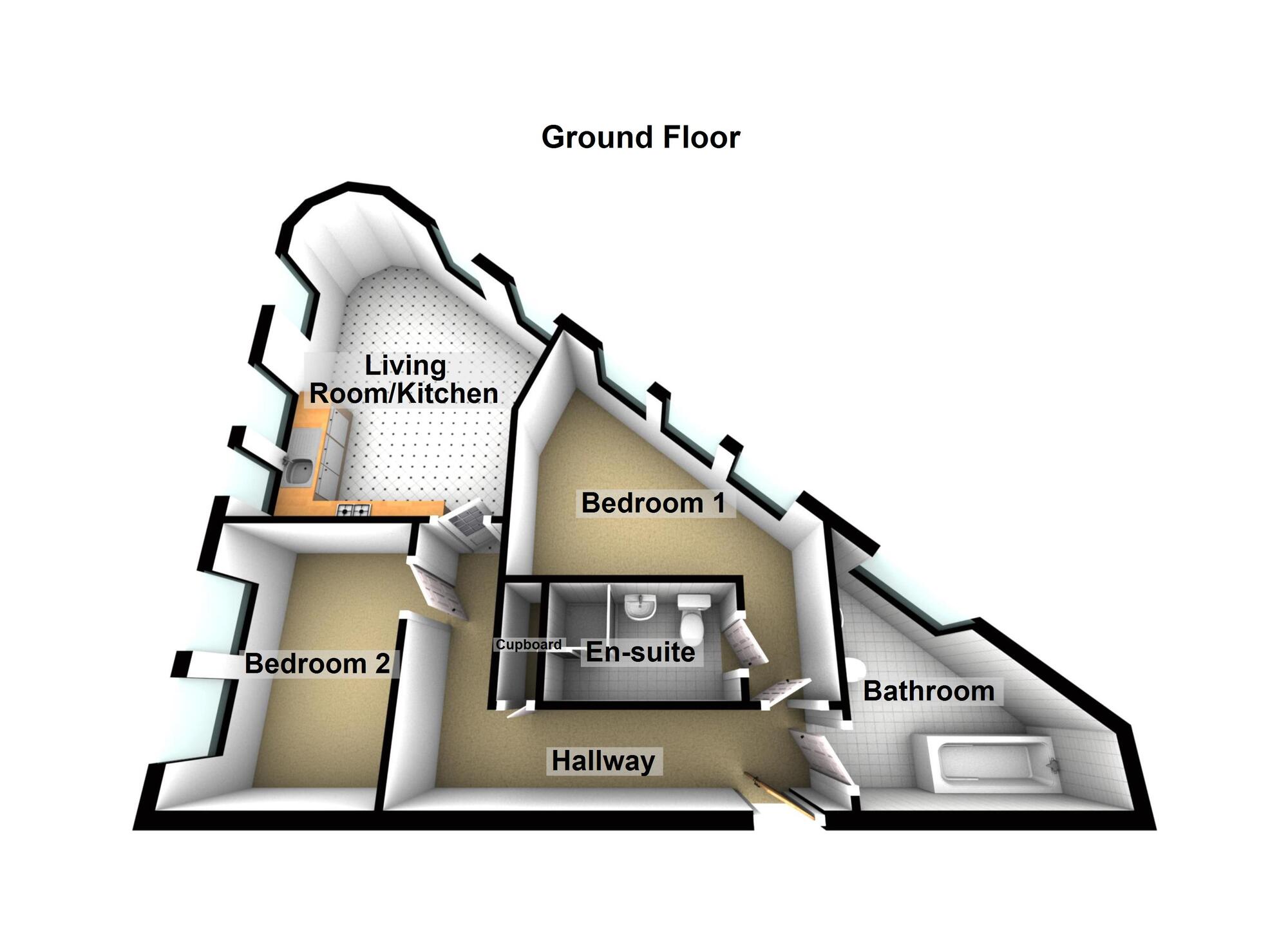 Floorplan of 2 bedroom  Flat for sale, Waterloo Square, Newcastle upon Tyne, Tyne and Wear, NE1