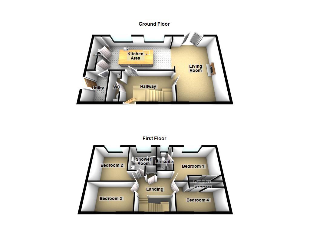 Floorplan of 4 bedroom Detached House for sale, Celandine Close, Newcastle upon Tyne, Tyne and Wear, NE3