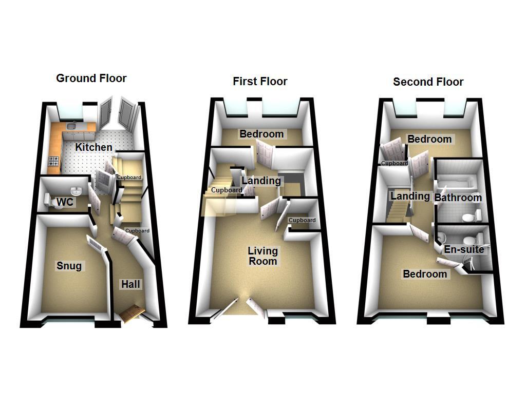 Floorplan of 3 bedroom  House to rent, Primrose Lane, Newcastle upon Tyne, NE13