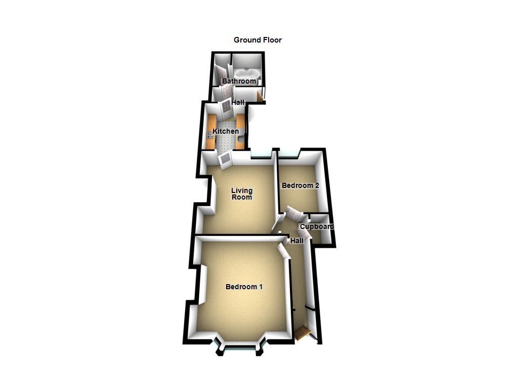 Floorplan of 2 bedroom Flat to rent, East View, Wideopen, Tyne and Wear, NE13