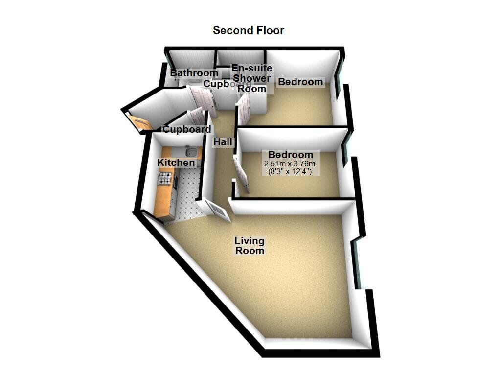 Floorplan of 2 bedroom  Flat for sale, Jesmond, Newcastle upon Tyne, Tyne and Wear, NE2