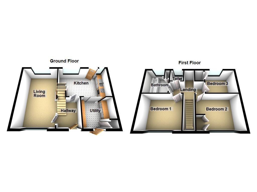 Floorplan of 3 bedroom Semi Detached House for sale, Kinross Drive, Newcastle upon Tyne, Tyne and Wear, NE3
