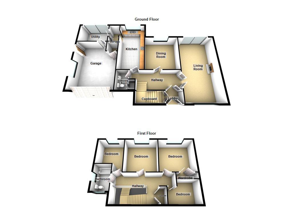 Floorplan of 4 bedroom Detached House for sale, Oakhurst Drive, Newcastle upon Tyne, Tyne and Wear, NE3