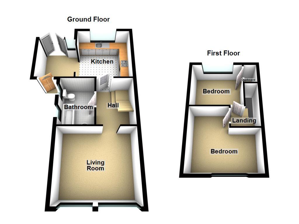 Floorplan of 2 bedroom Semi Detached House for sale, Fallowfield Avenue, Newcastle upon Tyne, Tyne and Wear, NE3