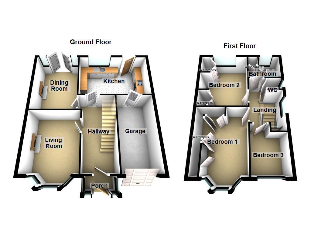 Floorplan of 3 bedroom Semi Detached House for sale, Marlborough Avenue, Newcastle upon Tyne, Tyne and Wear, NE3