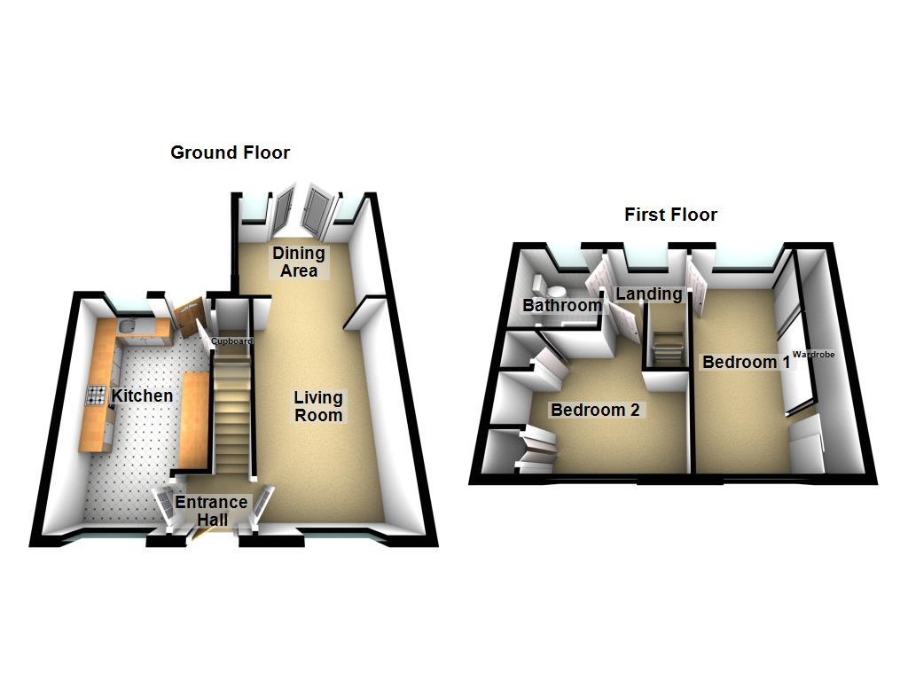 Floorplan of 2 bedroom Semi Detached House for sale, McCracken Drive, Wideopen, Tyne and Wear, NE13