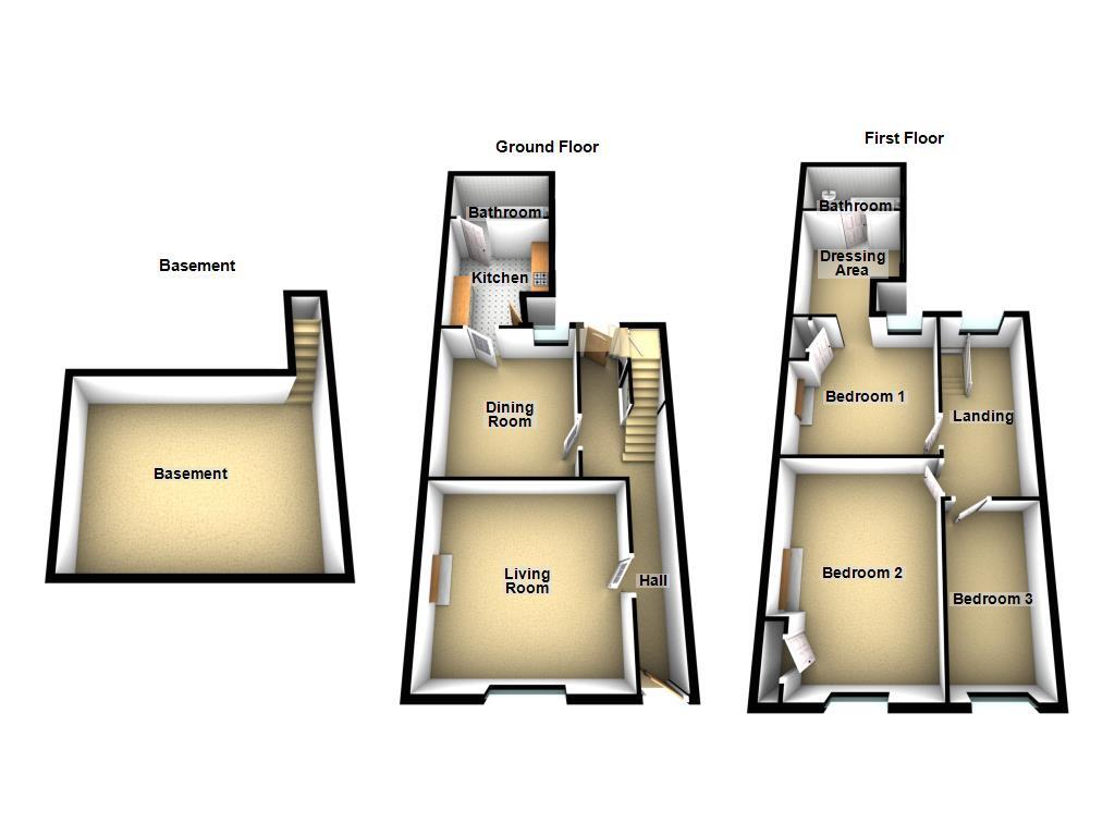Floorplan of 3 bedroom  House for sale, Summerhill Street, Newcastle upon Tyne, Tyne and Wear, NE4