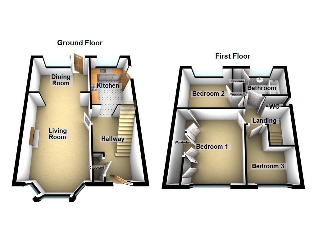 Floorplan of 3 bedroom Semi Detached House for sale, Marlborough Avenue, Newcastle upon Tyne, Tyne and Wear, NE3