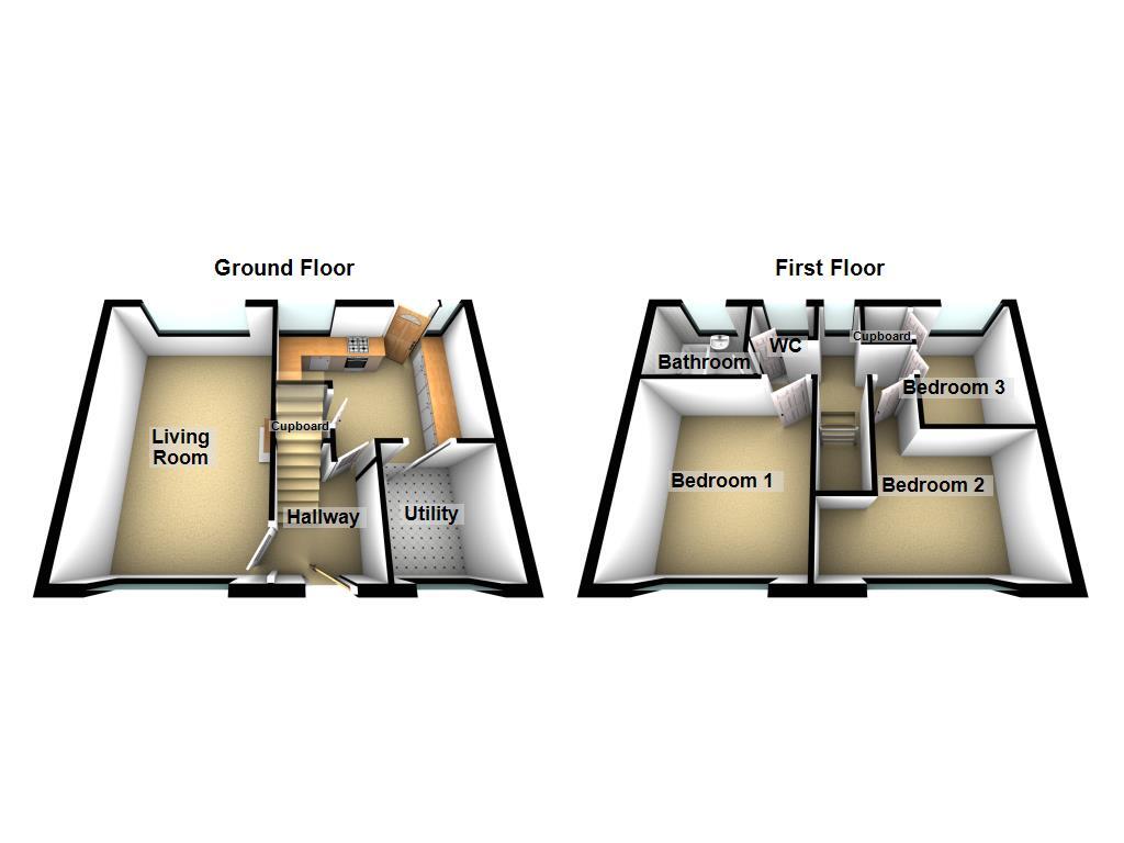 Floorplan of 3 bedroom Semi Detached House to rent, Rosslyn Avenue, Newcastle upon Tyne, Tyne and Wear, NE3