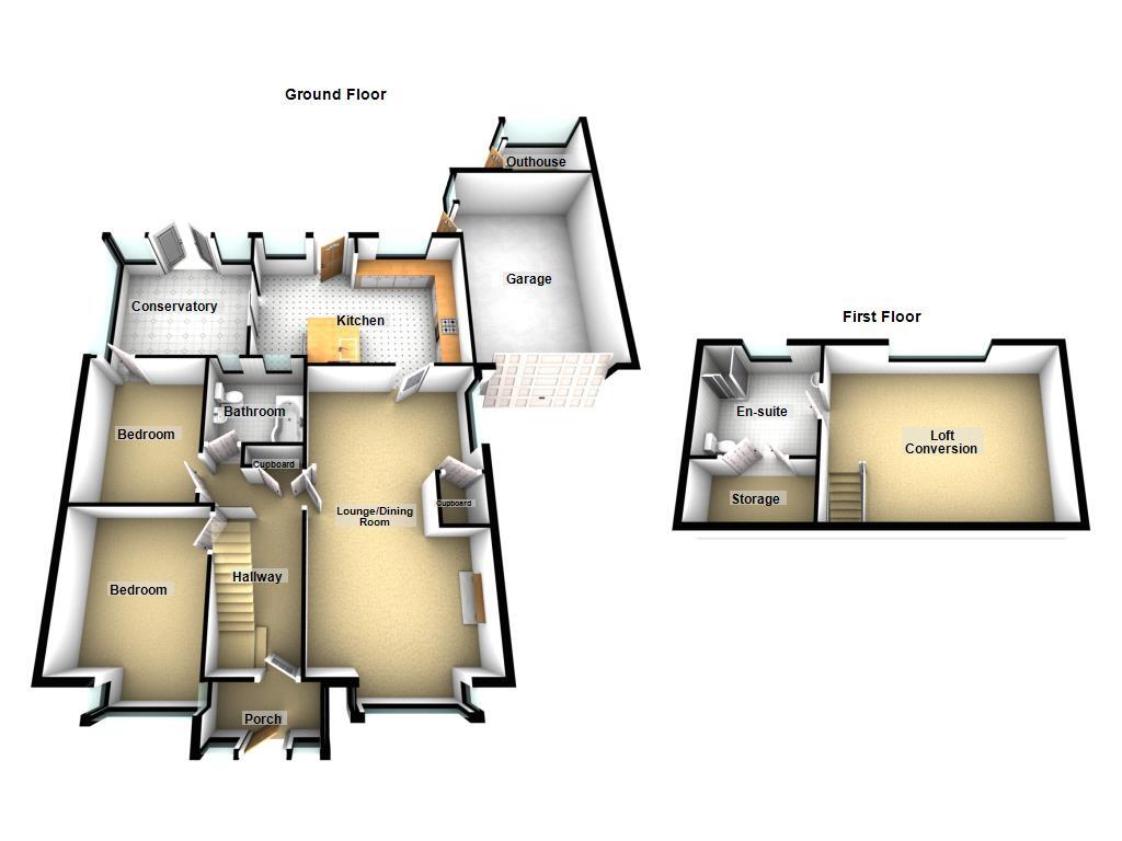 Floorplan of 3 bedroom Detached Bungalow for sale, Pine Avenue, Newcastle upon Tyne, Tyne and Wear, NE3