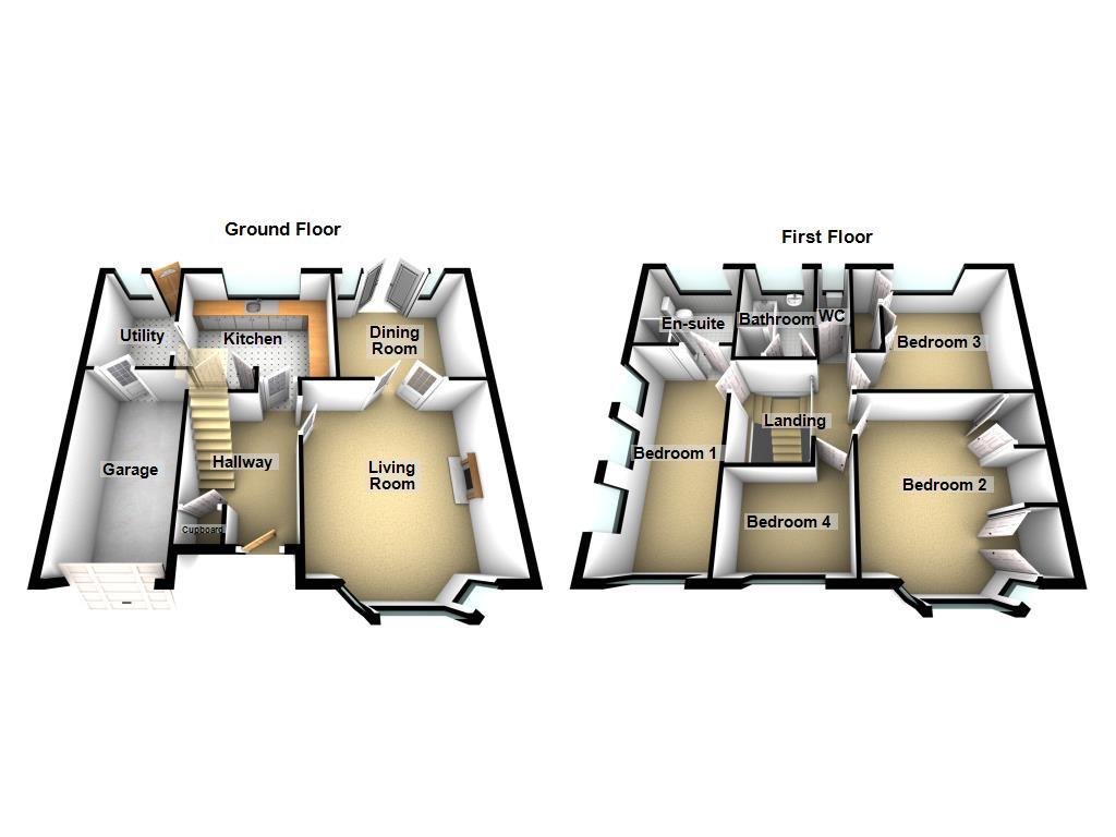Floorplan of 4 bedroom Semi Detached House to rent, Kingsley Avenue, Newcastle upon Tyne, Tyne and Wear, NE3