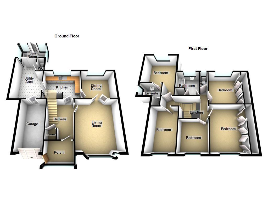 Floorplan of 5 bedroom Semi Detached House for sale, Kilnshaw Place, Newcastle upon Tyne, Tyne and Wear, NE3