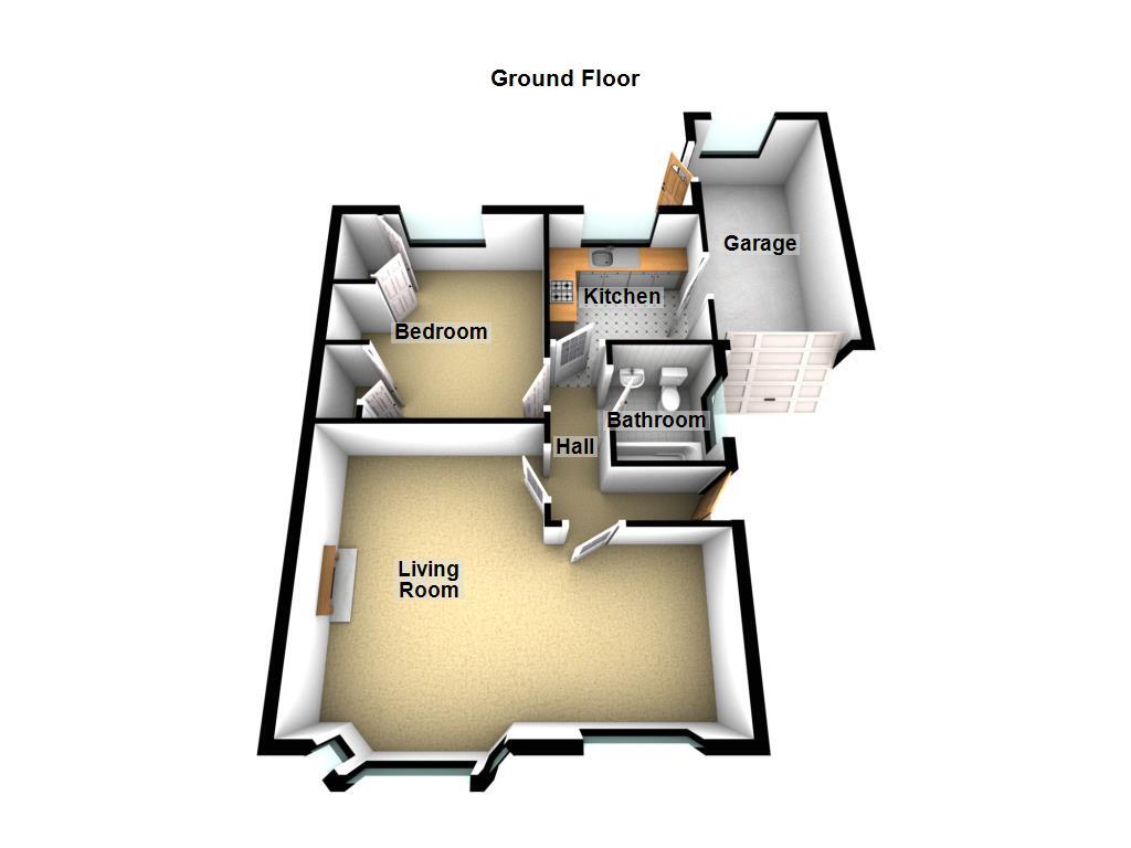 Floorplan of 1 bedroom Semi Detached Bungalow for sale, Chantry Drive, Wideopen, Tyne and Wear, NE13