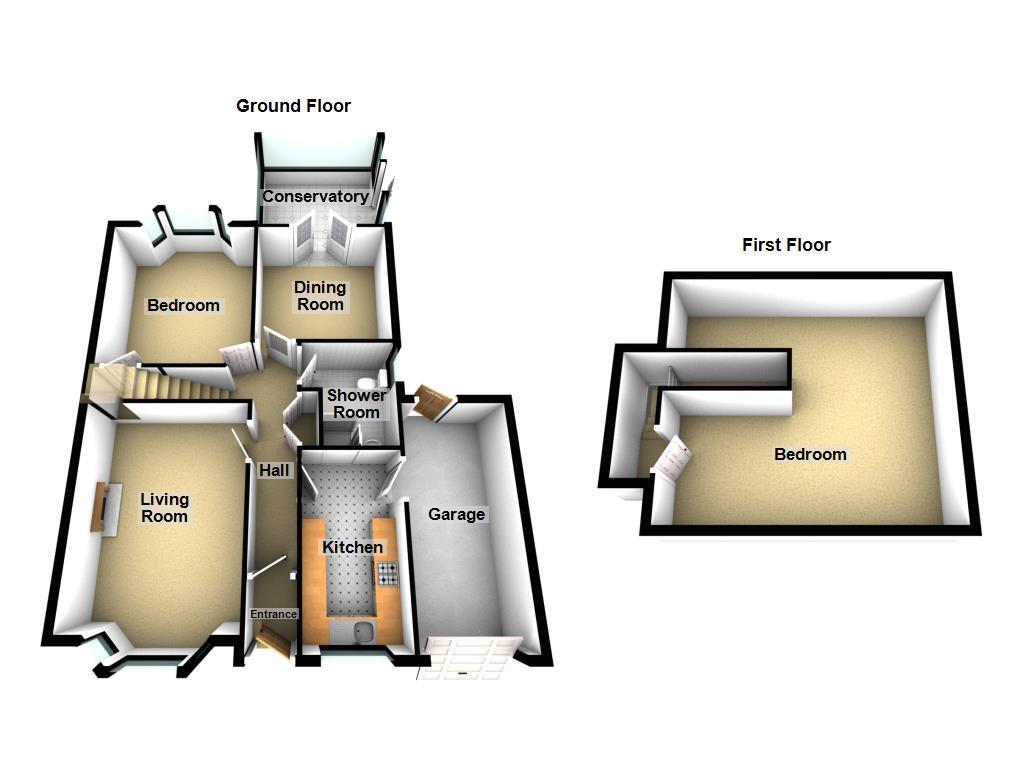 Floorplan of 2 bedroom Semi Detached Bungalow for sale, Wensleydale Drive, Forest Hall, Tyne and Wear, NE12