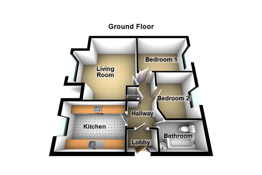 Floorplan of 2 bedroom  Flat for sale, Ashover Road, Newcastle upon Tyne, Tyne and Wear, NE3