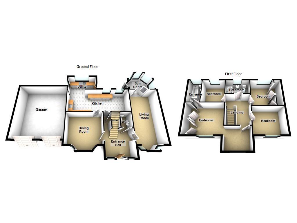 Floorplan of 4 bedroom Detached House for sale, Bloomsbury Court, Tyne and Wear, NE3