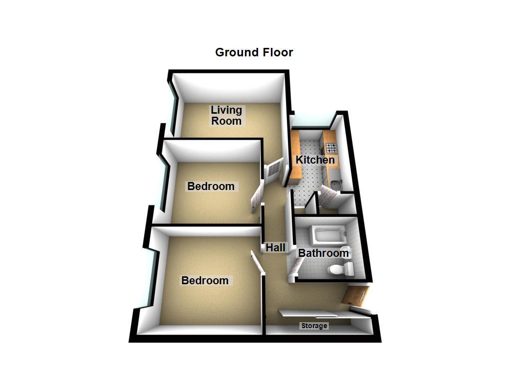 Floorplan of 2 bedroom  Flat to rent, Wyndley Place, Newcastle upon Tyne, Tyne and Wear, NE3
