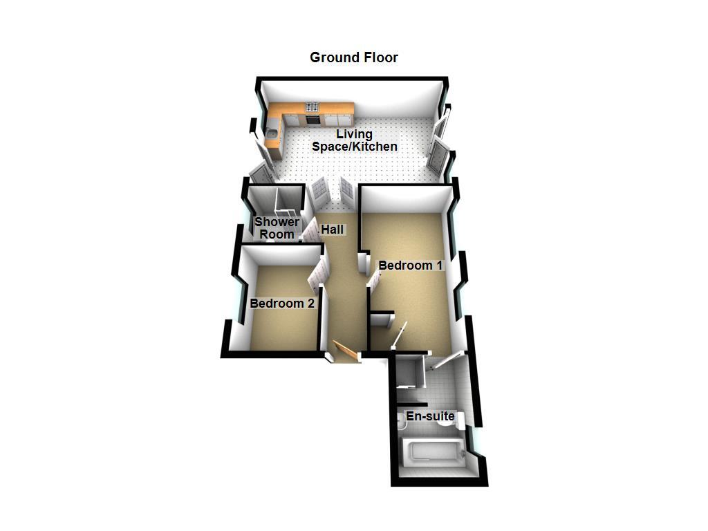 Floorplan of 2 bedroom  Flat for sale, Rosebury Drive, Newcastle upon Tyne, Tyne and Wear, NE12