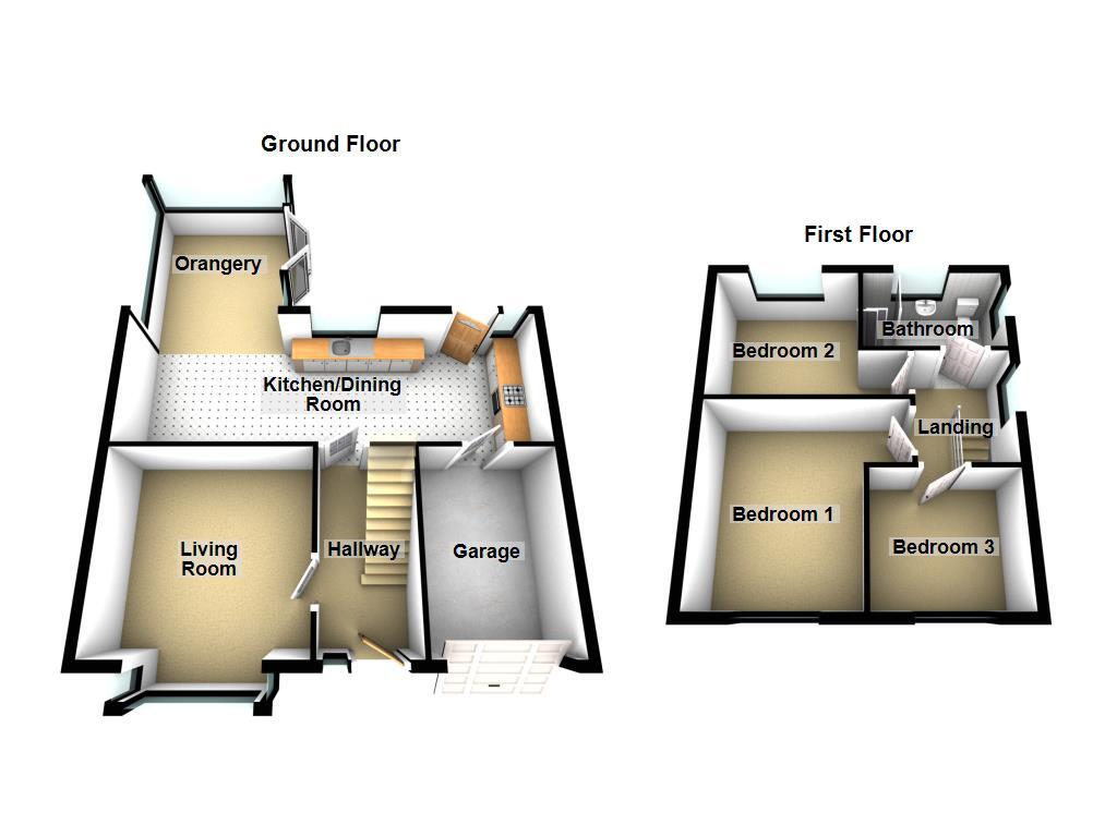 Floorplan of 3 bedroom Semi Detached House for sale, Reynolds Avenue, Newcastle upon Tyne, Tyne and Wear, NE12