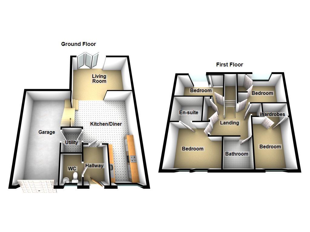 Floorplan of 4 bedroom Detached House for sale, Coppice Place, Newcastle upon Tyne, Tyne and Wear, NE12