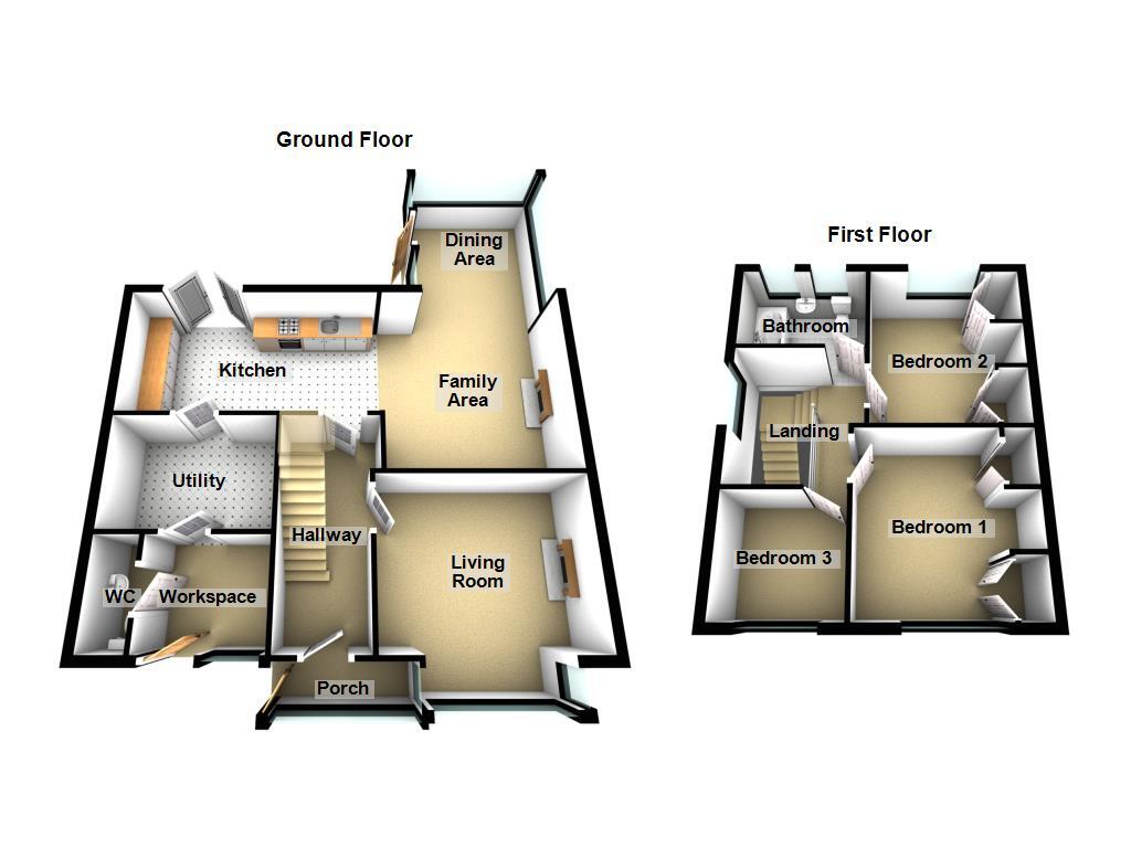 Floorplan of 3 bedroom Semi Detached House for sale, Willowfield Avenue, Fawdon, Tyne and Wear, NE3