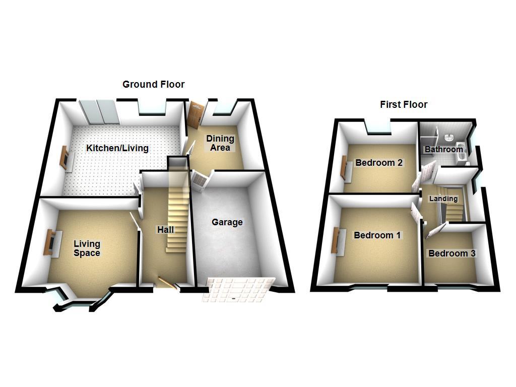 Floorplan of 3 bedroom Semi Detached House for sale, Willowfield Avenue, Newcastle upon Tyne, Tyne and Wear, NE3