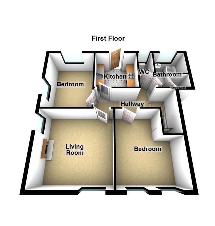 Floorplan of 2 bedroom End Terrace Flat to rent, Newlands Avenue, Newcastle upon Tyne, Tyne and Wear, NE3