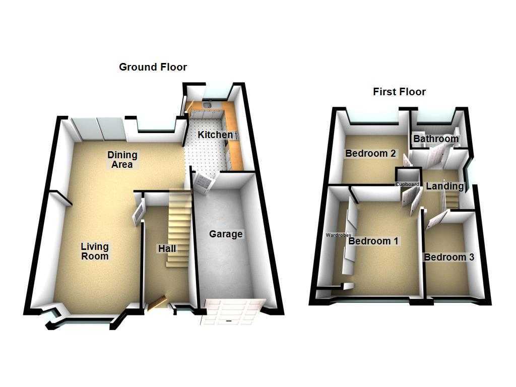 Floorplan of 3 bedroom Detached House for sale, Yeadon Court, Newcastle upon Tyne, Tyne and Wear, NE3