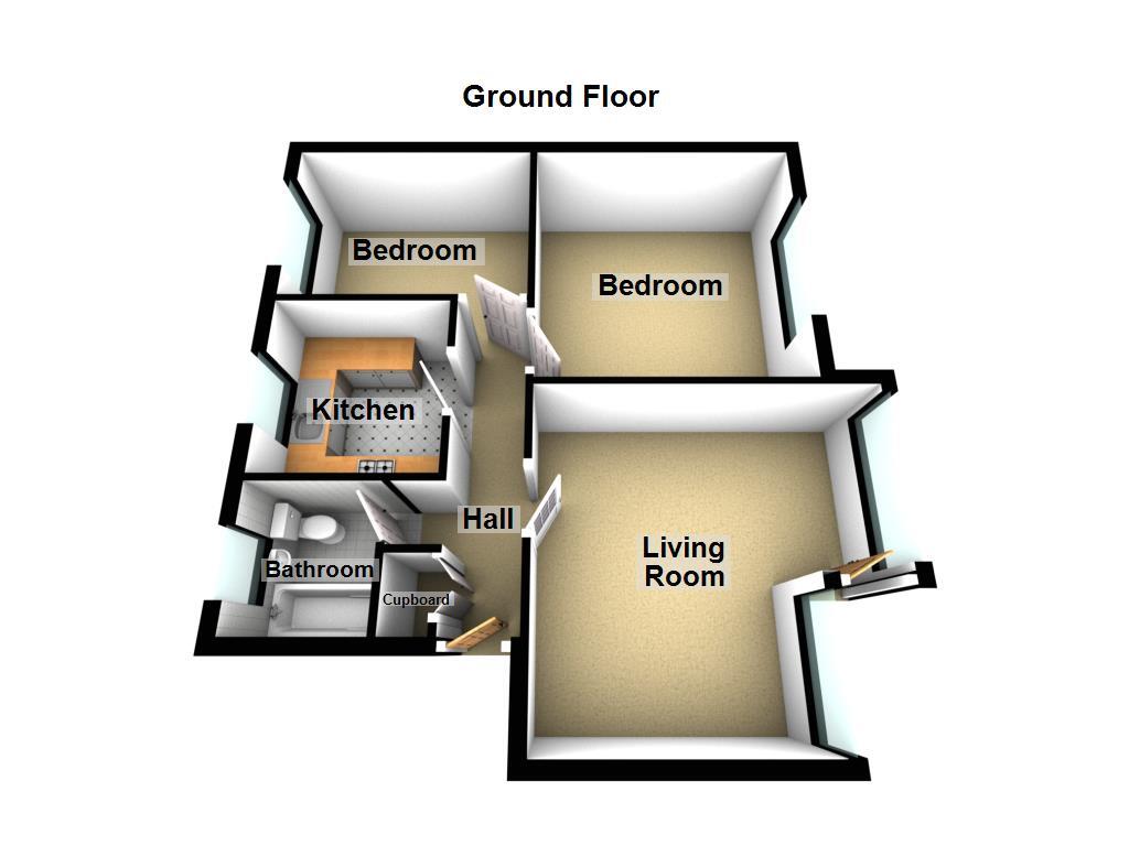 Floorplan of 2 bedroom  Flat for sale, Ridge Court, Hazlerigg, Tyne and Wear, NE13