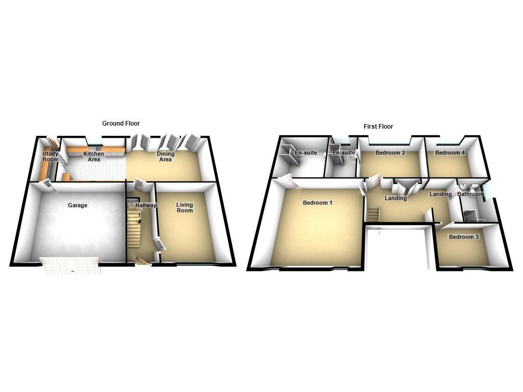 Floorplan of 4 bedroom Detached House to rent, Rosebay Close, Backworth, Tyne and Wear, NE27
