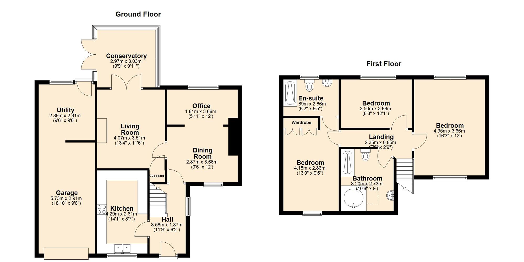 Floorplan of 3 bedroom Semi Detached House for sale, Kielder Avenue, Cramlington, Northumberland, NE23