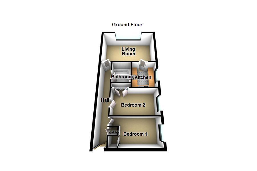 Floorplan of 2 bedroom  Flat for sale, Monkridge Court, Newcastle upon Tyne, Tyne and Wear, NE3