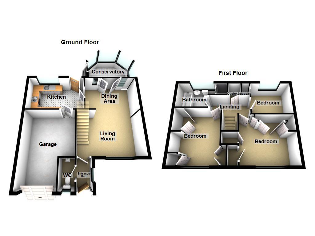 Floorplan of 3 bedroom Detached House for sale, Blackheath Court, Newcastle upon Tyne, Tyne and Wear, NE3
