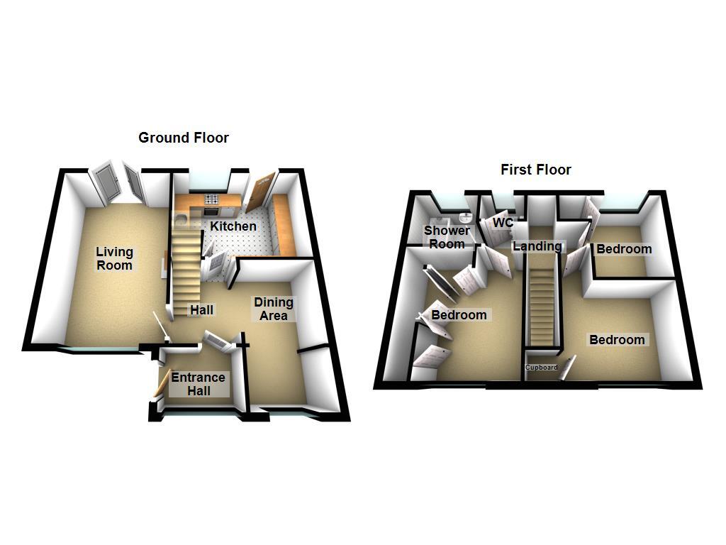 Floorplan of 3 bedroom Mid Terrace House for sale, Saxondale Road, Newcastle upon Tyne, Tyne and Wear, NE3