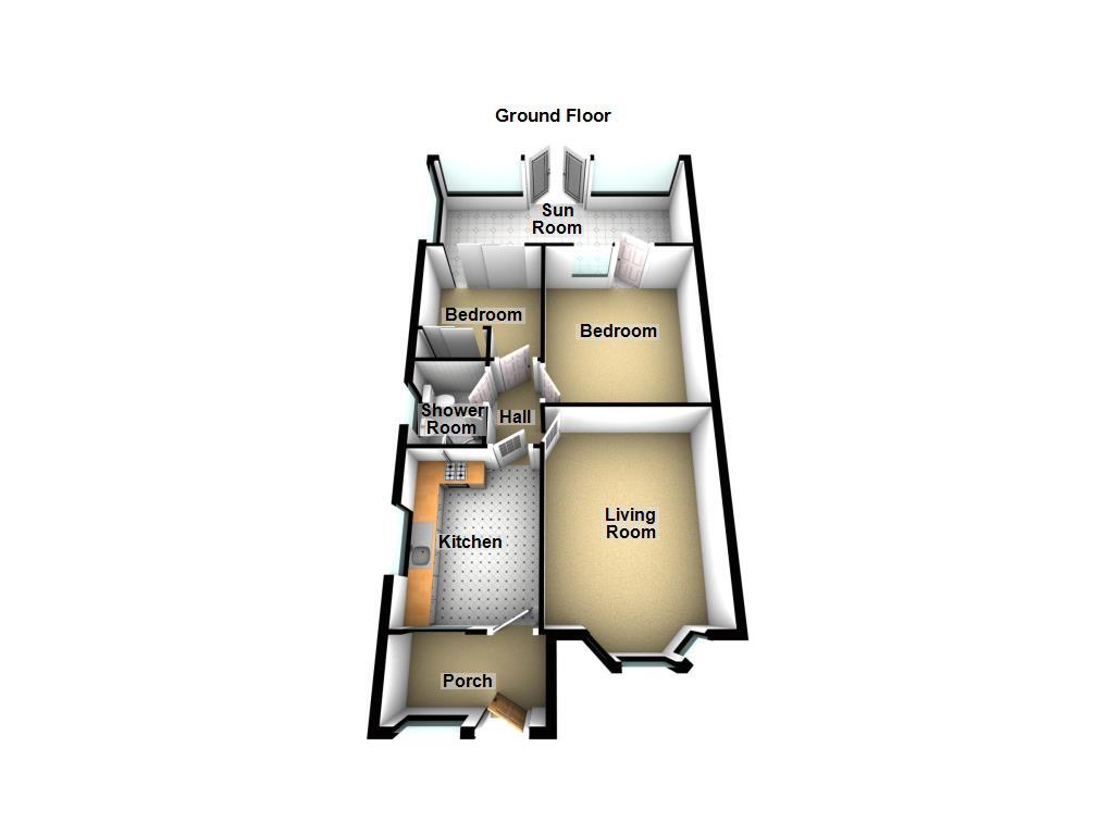 Floorplan of 2 bedroom Semi Detached Bungalow for sale, Birchwood Avenue, North Gosforth, Tyne and Wear, NE13
